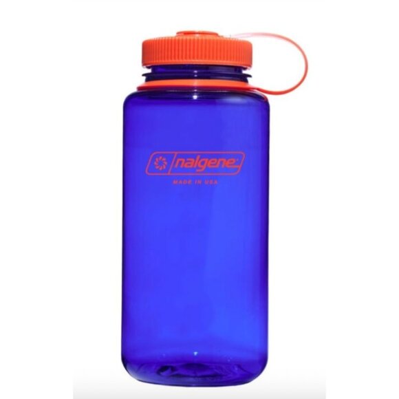 Nalgene 32 fl oz (2PACK) Plastic Narrow Mouth Water Bottle(Violet/Pastel Green) - Picture 3 of 4